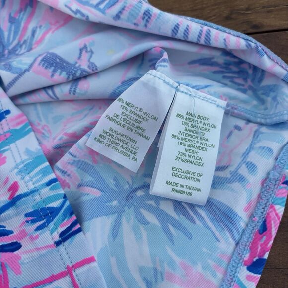 Lilly Pulitzer Canna Bra Tank Ravello Blue Perfect Match UPF 50+ Size XS - Picture 2 of 7